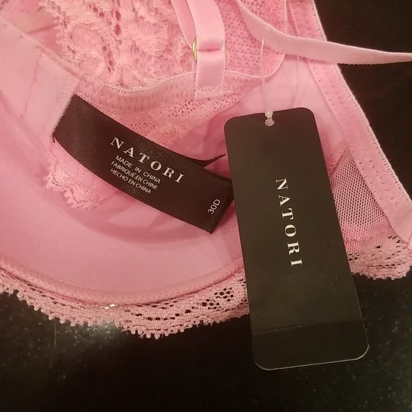 💕NATORI💕 Feathers Underwire Contour Bra ~ Posy Pink 30D NWT